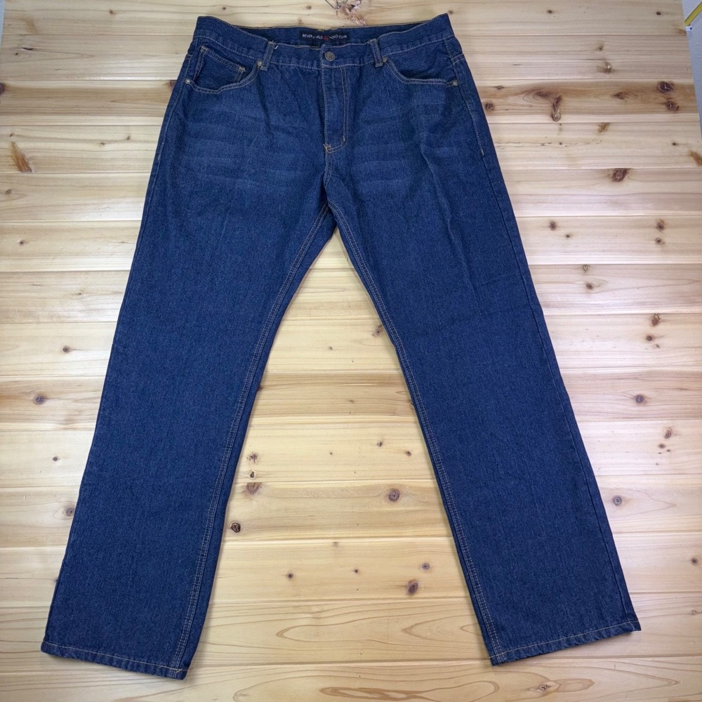 Beverly Hills Polo Club Jeans Mens 38x32 Straight Leg Dark Wash Denim Blue Jeans